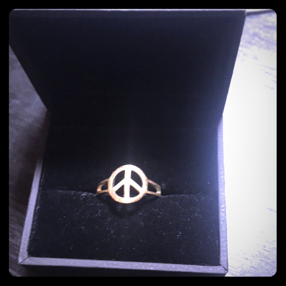 Sterling Silver Peace sign ring